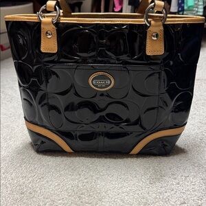 Leather Coach signature purse